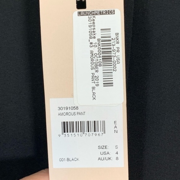 Keepsake Amorous High Waist Slim Modern Straight Leg Pants Size 4 NWT - Picture 6 of 7